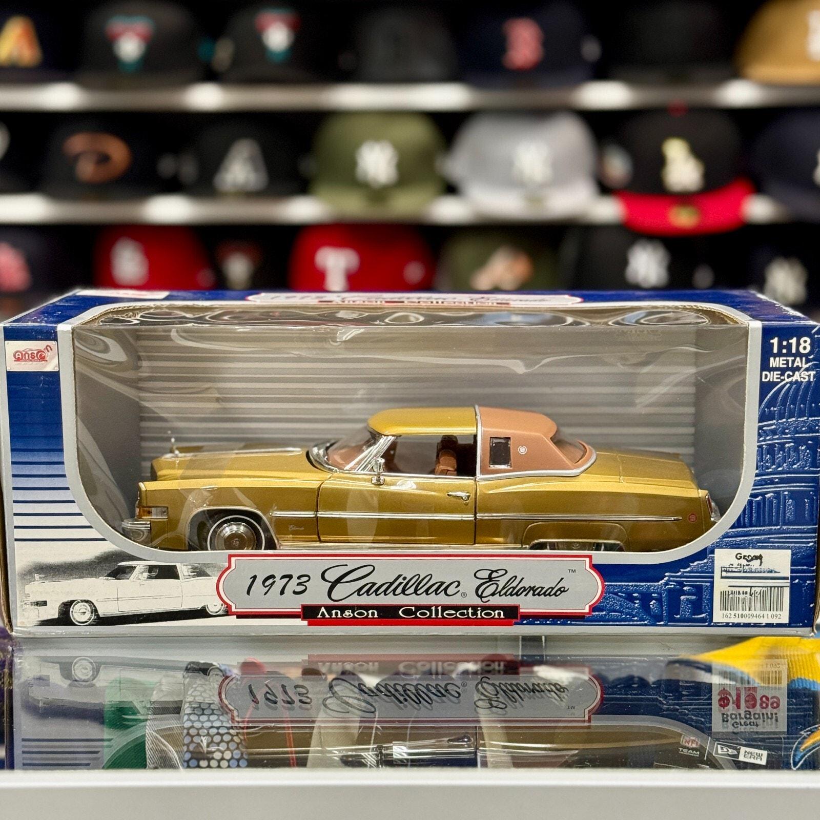 1/18 1973 Cadillac Eldorado Gold Anson Vintage Diecast Car