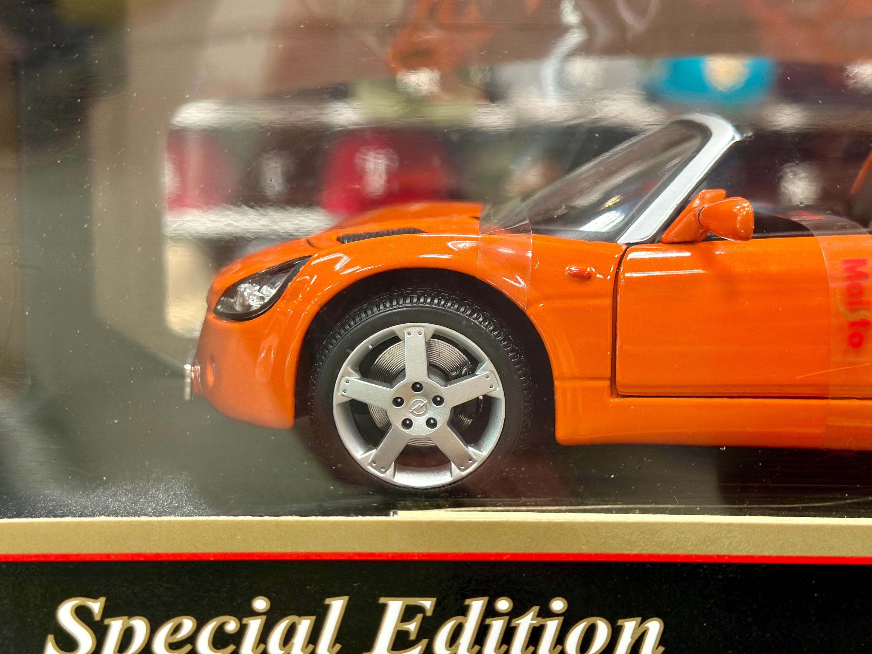 1/18 Opel Speedster Orange Vintage Diecast Sports Car European