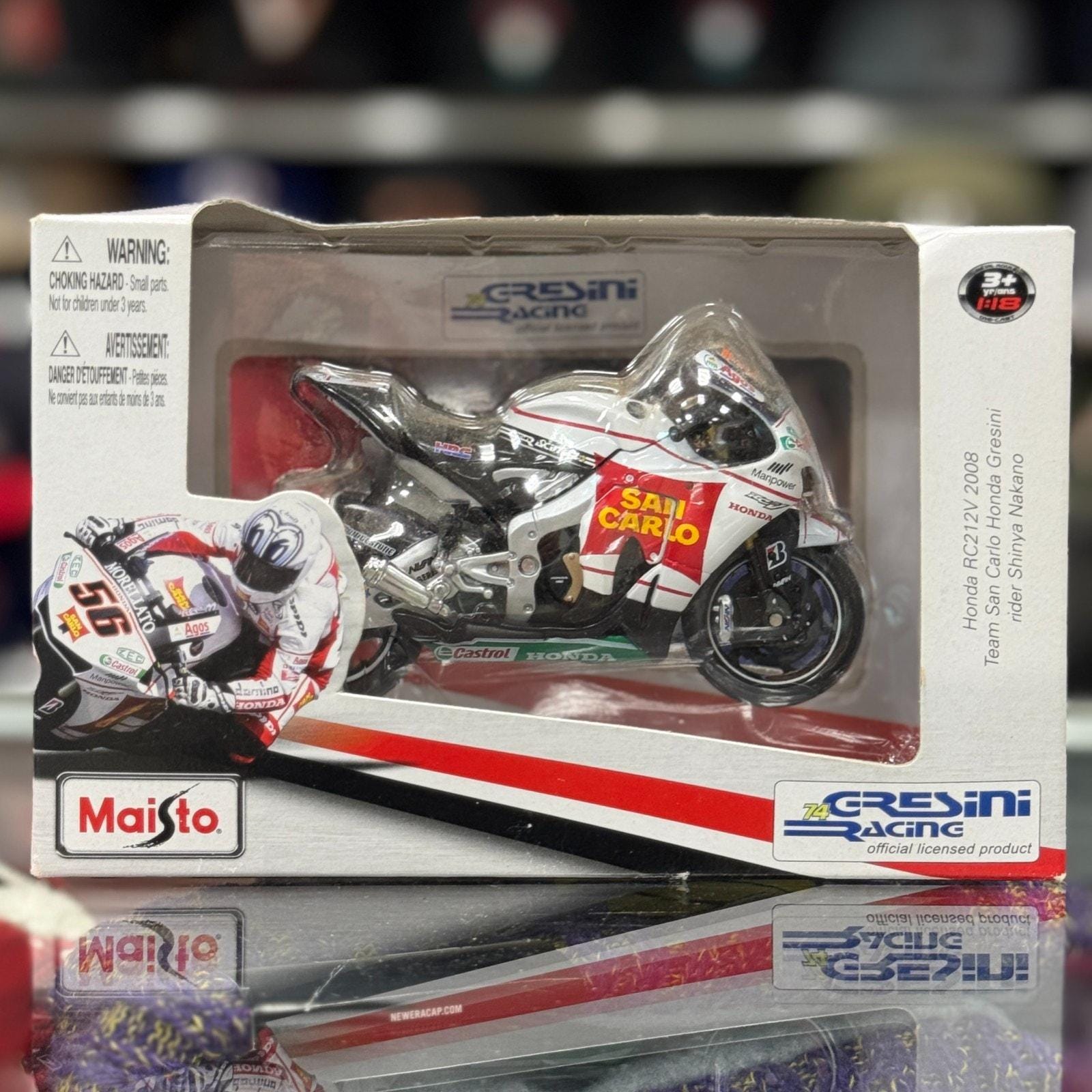 1/18 Gresini Racing Honda RC212V 'san Carlos Racing Shinya Nakano