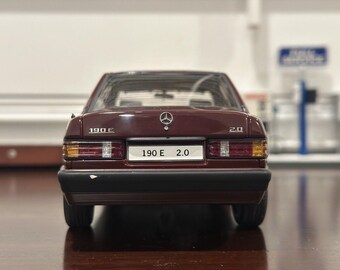 Autoart 1/18 Mercedes Benz 190E 2.0 Barolo Red | Very Rare - Etsy