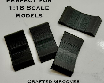 1/18 Scale Wheel Stopper Chocks Tire Block Stop Roll For Diecast Cars | 4 Piece