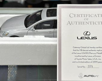 1/18 Scale Lexus GS430 Silver Autoart New With Certificate | New