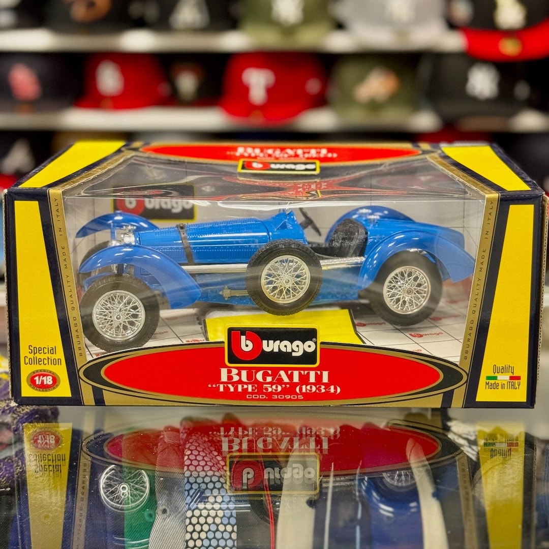 1/18 1934 Bugatti Type 59 Blue Bburago Special Collection | Made