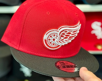 Casquette Snapback Vintage CCM Detroit Red Wings – Rouge Et Noir, Ajustable, LNH