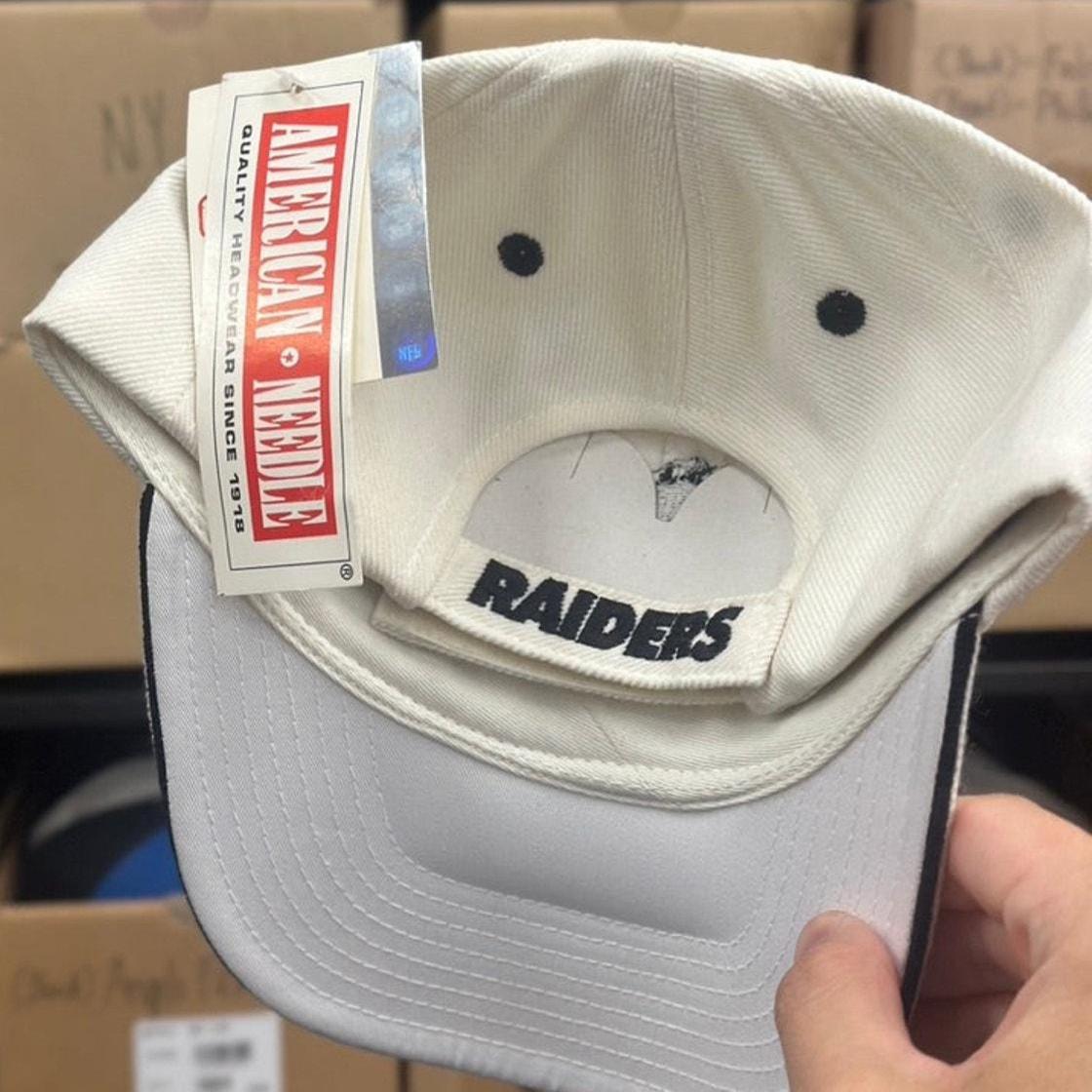 Oakland Raiders Vintage American Needle Ball Cap White | New Old