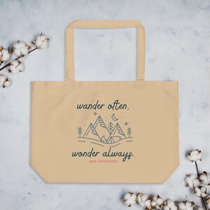Wander Often - Large organic tote bag