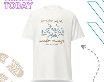 Wander Often Graphic Tee: Mountain Adventure Shirt