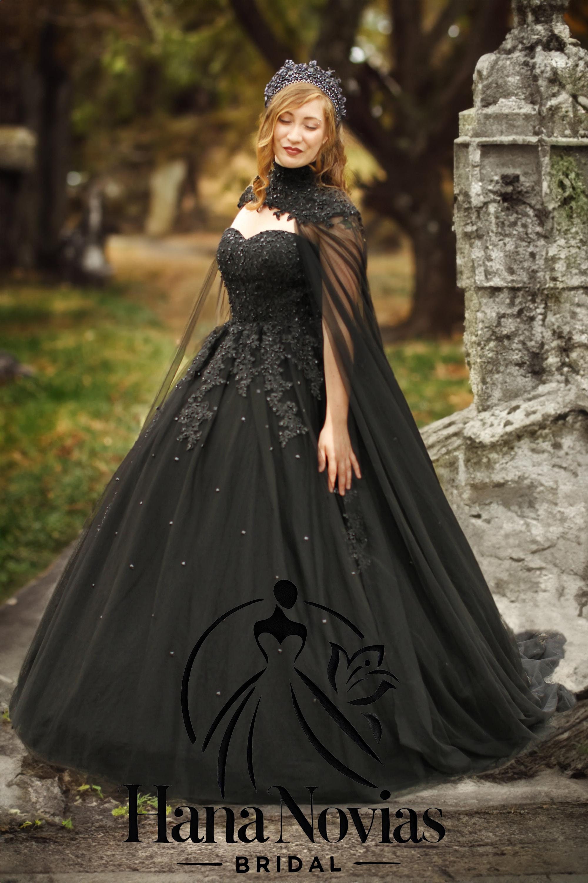blue dress for baby girl Black Sequin Ball Gown Wedding Dress – Lisposa