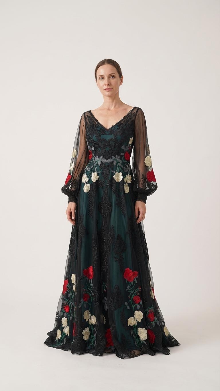 Black and Green Gothic Wedding Gown - Etsy Black and Green Gothic Wedding Gown - Etsy