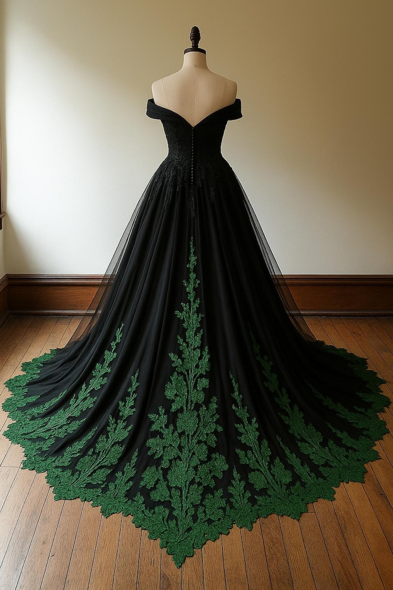 puff sleeve dress black Swan Long Capucine Black Vertical Striped neckline:slash neck Size:US26W