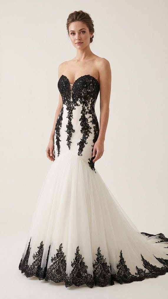 black a line formal dress A Line Deep V Neck Black Prom Dress with Train, Black V Neck Graduatio –  jbydress main image 1