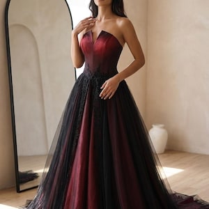 Black and Red Vampire Gown - Etsy Black and Red Vampire Gown - Etsy
