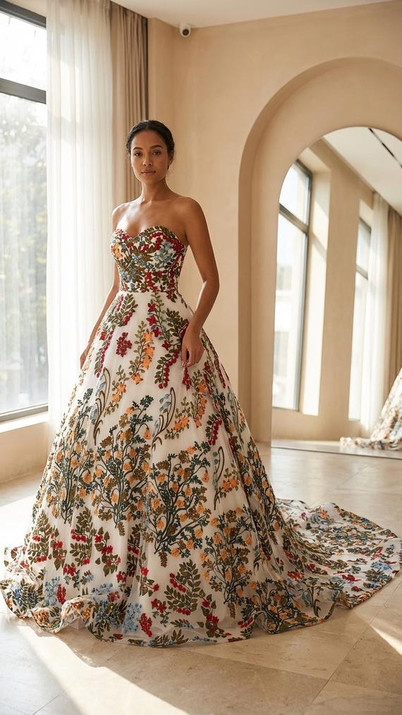 corset back floral dress Vintage-Inspired Corset Back Full Skirt Floral Dress