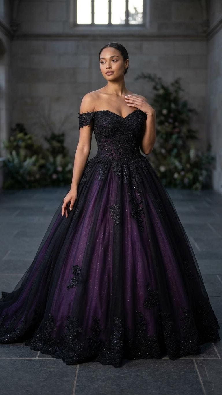 Purple Gothic Gown - Etsy Canada
