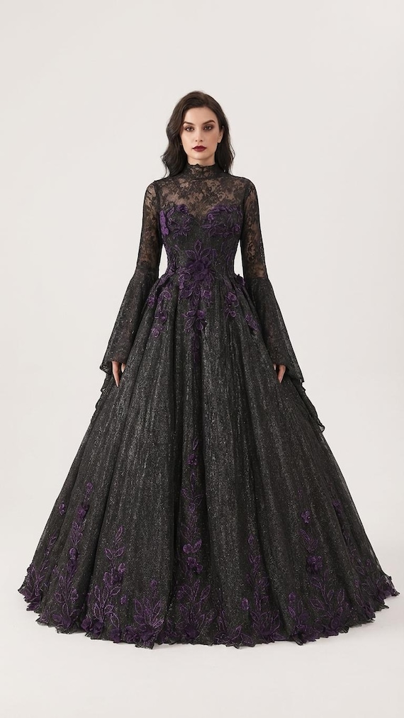black dress with print FARM Rio Black Latin Roses 3d Flower Layered Maxi Dress, Latin Roses Black / XXS