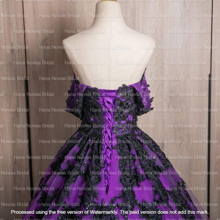 gothic wedding dresses black and purple Ophelia Gown 18 main image 1