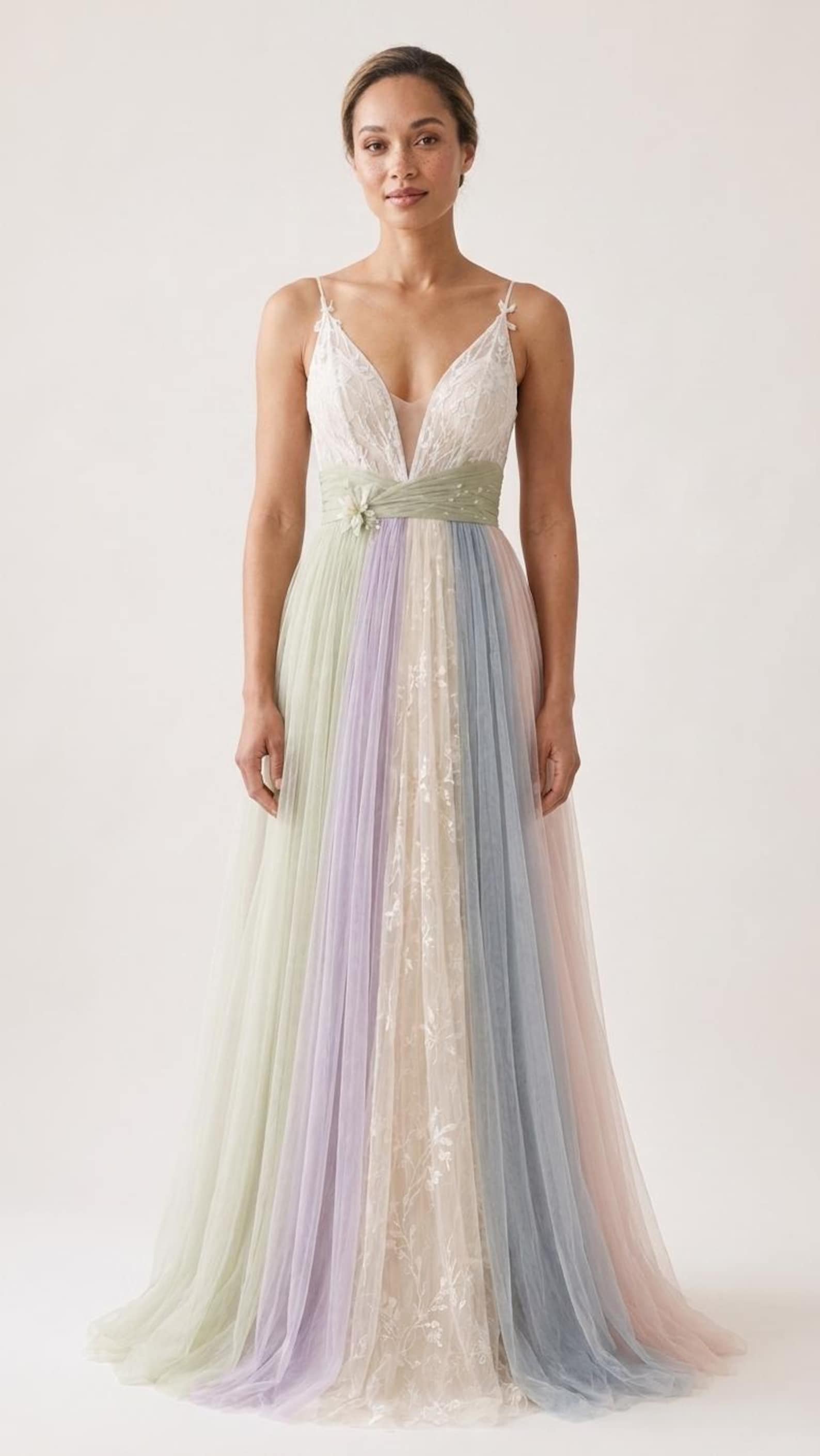 Greer Color Greer | Pastel Rainbow Wedding Dress | Colorful Fairy Tale Bridal Gown ...