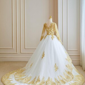 Embellished Royal Gown -  Gold