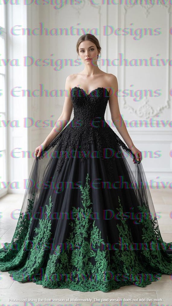 blue dress for baby girl Green and Black Tulle Prom Dresses with Spaghetti Strap, Beaded Bodice, Formal Dresses SU057 Green / 18w main image 0