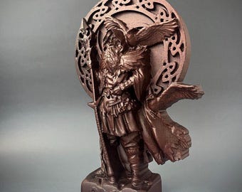 Odin Wooden Statue, statuette of the god Odin