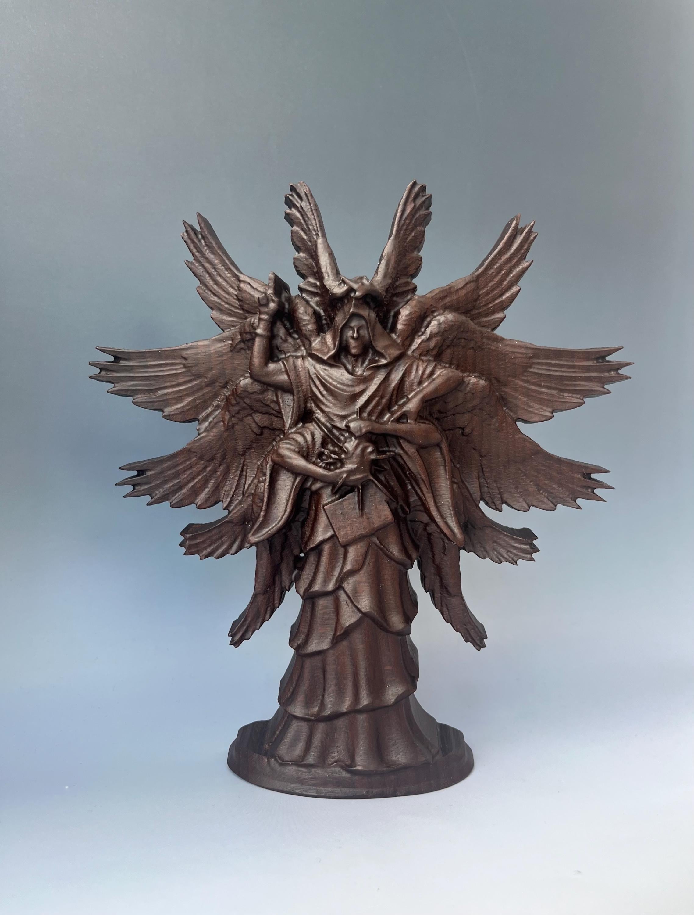 Asmodeus Wooden Statue, statuette of the Asmodeus  – Symbol of Wisdom, Desire & Transformation