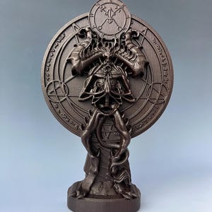 Beelzebub Wooden Statue, Carved Demon Figure – Witchcraft & Ritual Decor, Beelzebub Demon Sculpture