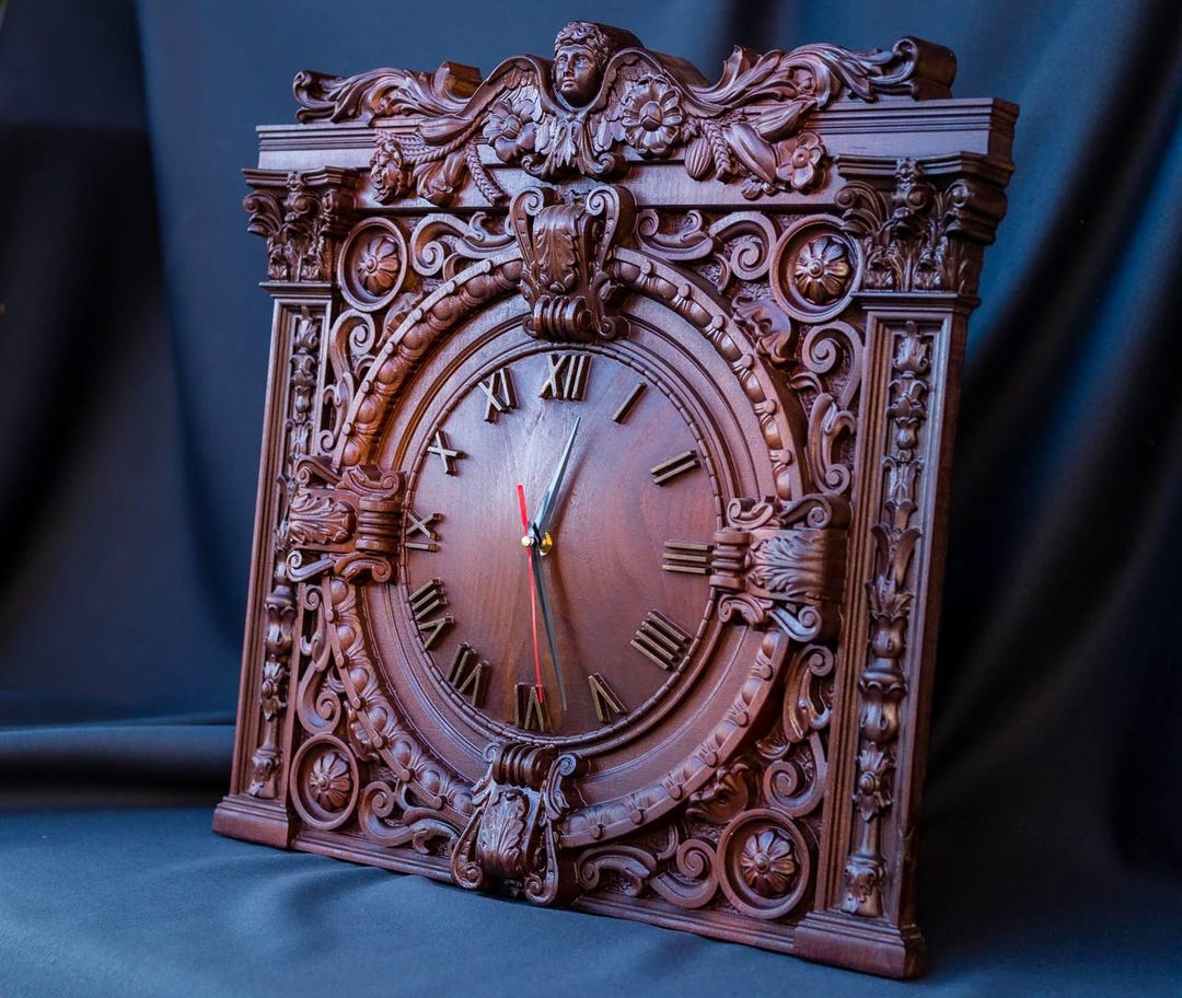 Wooden Wall Clock Made From Natural Wood photo