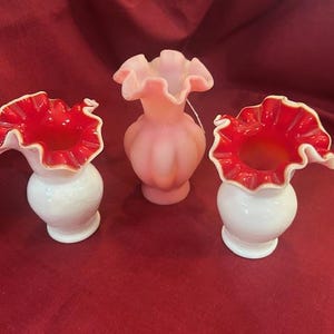 Fenton Ruffled Vases
