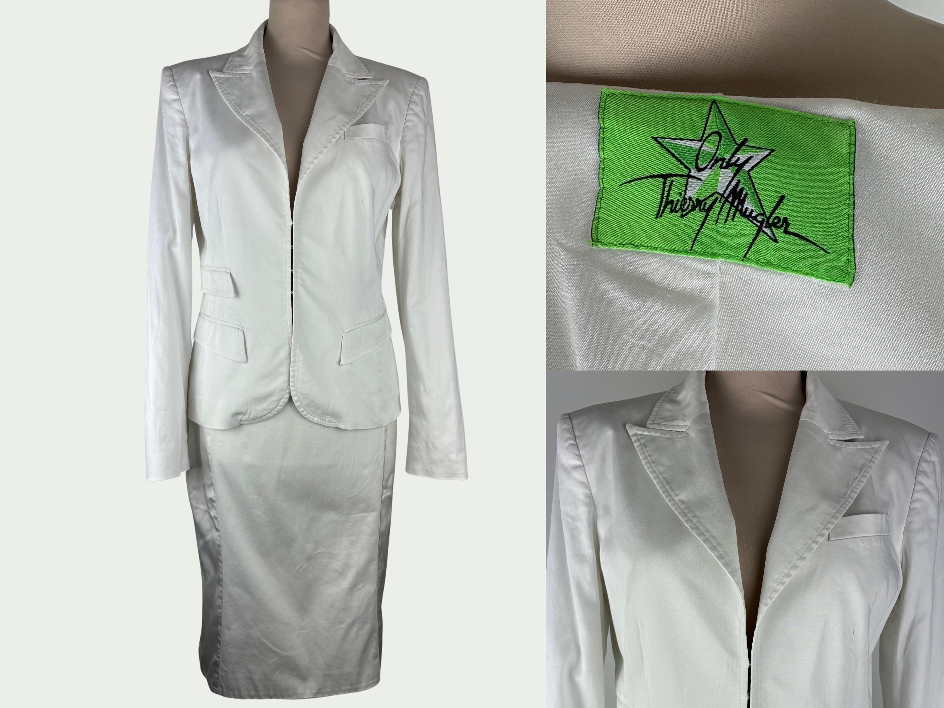90's Vintage White Mugler Suit - Only Thierry Mugler Line 90's Vintage White Mugler Suit - Only Thierry Mugler Line