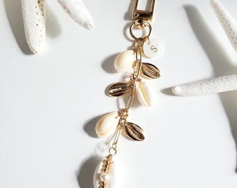 Personalized Coastal Bag Charm |Seashell Tote Bag Charm| Custom Keychain| Beach Bag Charm | Coastal Charm | Gifts for Her| Bridesmaid Favor