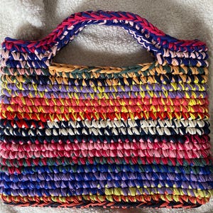 Crocheted bag, Crochet, Bag, Crochet bag, large bag, bag, Crochetbag, handbag, colorful