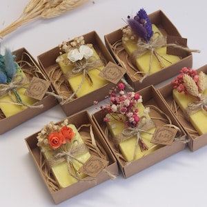 Wedding Yellow Soap Favors for Guests in Bulk,Mix Soap Favors,Bridal Shower Favors,Soap Favors Bulk,Personalized Soaps,Scented Soap Favors