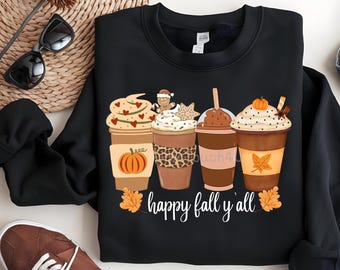 Happy Fall Y'all Png, Fall Png, Cozy Design, Fall Design Png, Autumn Clipart PNG, Pumpkin Png, Sublimation Design, Digital Download png
