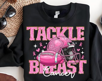 Glitter Tackle Breast Cancer Png, Football Pink Out png, Breast Cancer Football Png, Breast Cancer Awareness, Pink Ribbon, Football mom png