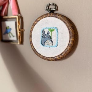 Totoro mini-borduurwerk muurkunst | My Neighbor Totoro Studio Ghibli
