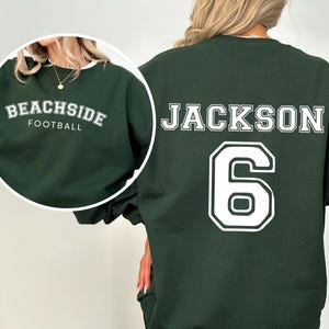 Custom Football Team Name and Number Hoodie, Gift For Football Team Lover,Football Mama Hoodie,Game Day Women Hoodie, Football Mom Hoodie