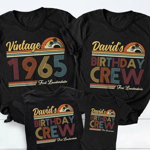 Vintage 1965 Shirt, Birthday Crew Shirts, Custom Birthday Trip Shirt, Retro Birthday Matching Tee, 60th Birthday Shirt, Birthday Party Shirt