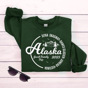 Custom Alaska Sweatshirt, Custom Alaska Cruise Shirt, Personalized Family Name, Gift For Alaska Family Cruise, Custom Name Cruise Outfit