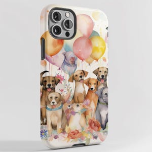 Happy Dog Themed Phone Cover, Phone Case for Children, Animal Lover Gift, Dog Owner Gift