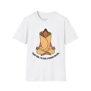 Camiseta de yoga divertida, camiseta unisex para entrenar, camiseta cómoda para el gimnasio, regalo para amantes del yoga, camiseta con frase relajante, top fitness