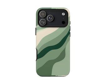 Green Abstract Waves Phone Case Tough Case
