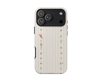 Coastal iPhone Case, Striped Mediterranean Design, Summer