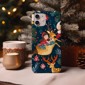 Christmas Santa Phone Case: Festive Holiday iPhone Samsung Cover