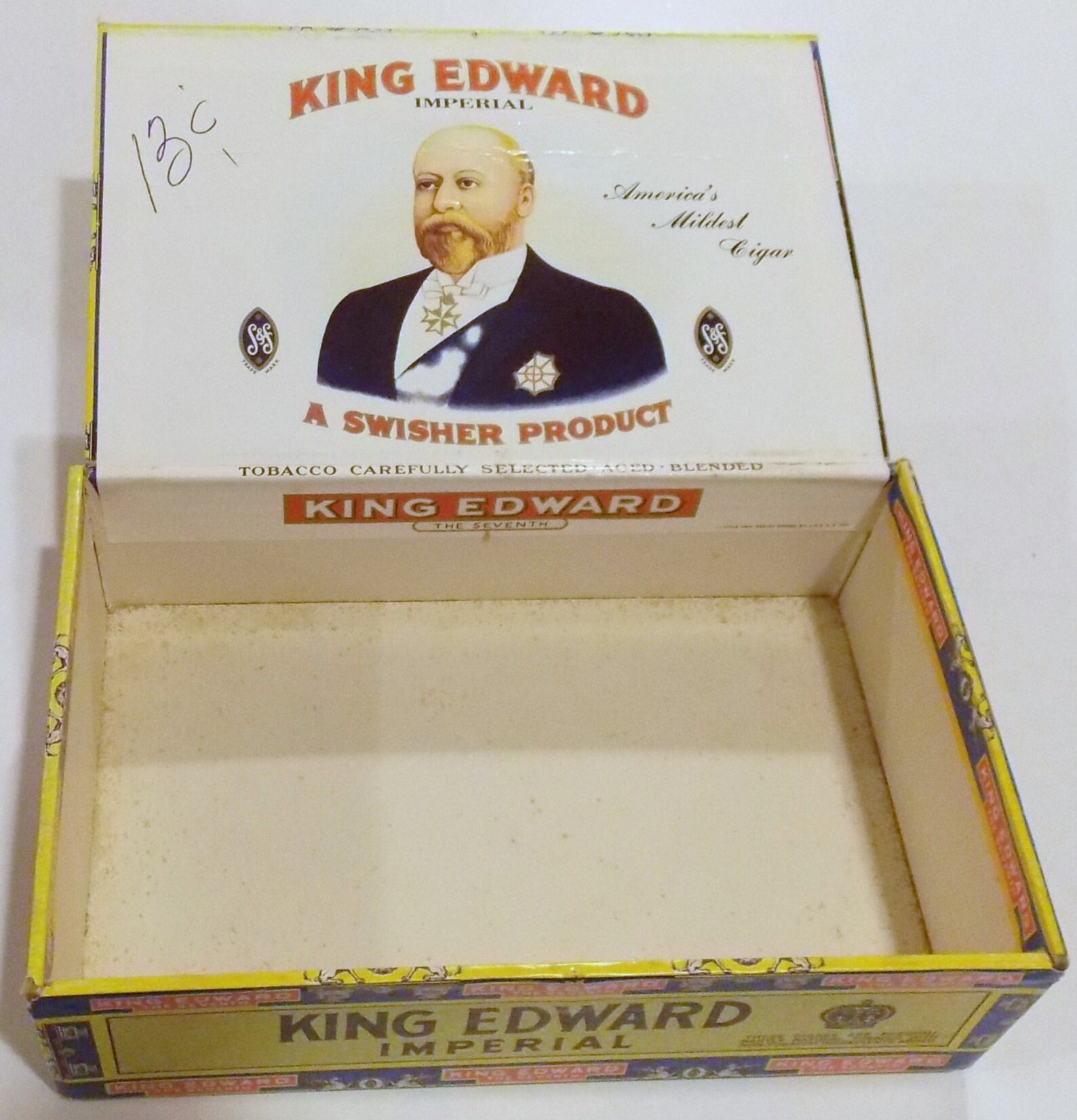 Vintage King Edward The Seventh Mild Tobaccos Cigar Box Etsy