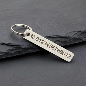 Schlüsselanhänger mit Gravur personalisiert Wunschtext bei Verlust Edelstahl Text