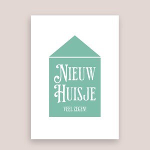 Christelijke verhuisd kaart | Nieuw Huisje Wenskaart | Unieke Verhuiskaart Veel Zegen | Handgemaakte kaart met Envelop | Housewarming