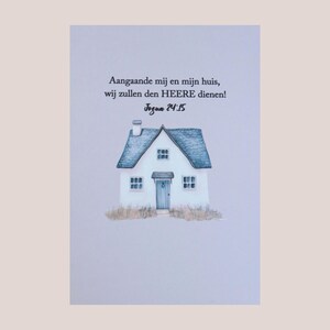 Christelijke verhuisd kaart | Ik en mijn huis Wenskaart | Unieke Verhuiskaart Ik en mijn huis | Handgemaakte kaart Envelop | Housewarming