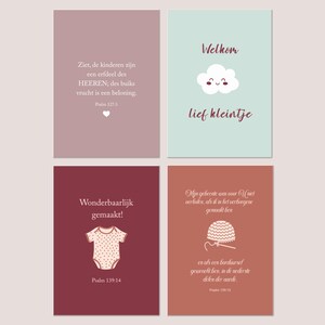 Set Christelijke Babykaarten | Gefeliciteerd Nieuwe Ouders Kaart | Bijbelvers Nieuwe Baby Kaart | Psalm 139 Kaart | Christelijk | Kinderen
