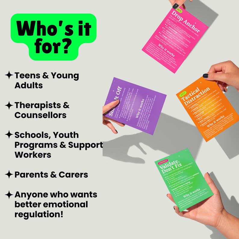 Coping Skills Cards – 101 Printable Activities & Worksheets for Teens ...