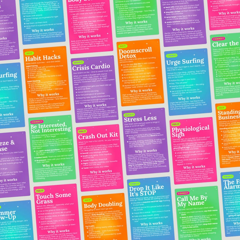 Coping Skills Cards – 101 Printable Activities & Worksheets for Teens ...